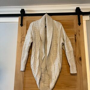 Pink Rose Cream Cable Knit Cardigan